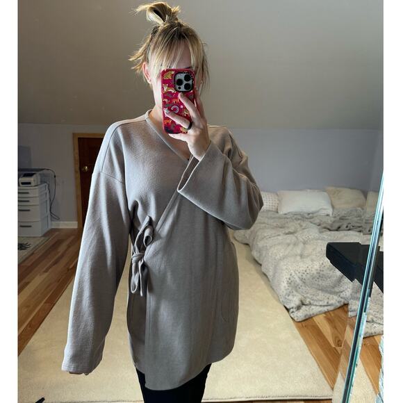 Pure Jill: Soft Neutral Wrap Cardigan - Picture 1 of 8